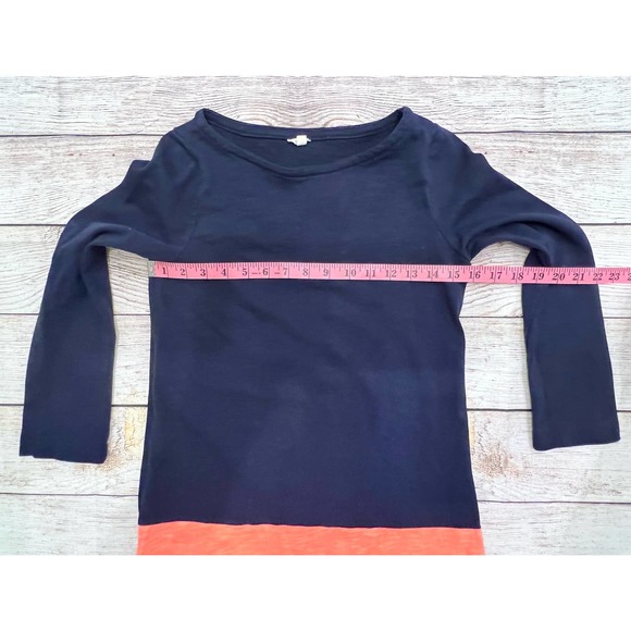 J. Crew Maritime Colorblock Shift Dress Navy Coral Size Large - Picture 4 of 5